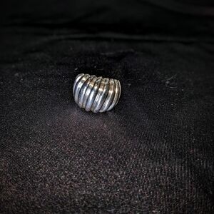 Sterling Silver Dome Ribbed Vintage Ring